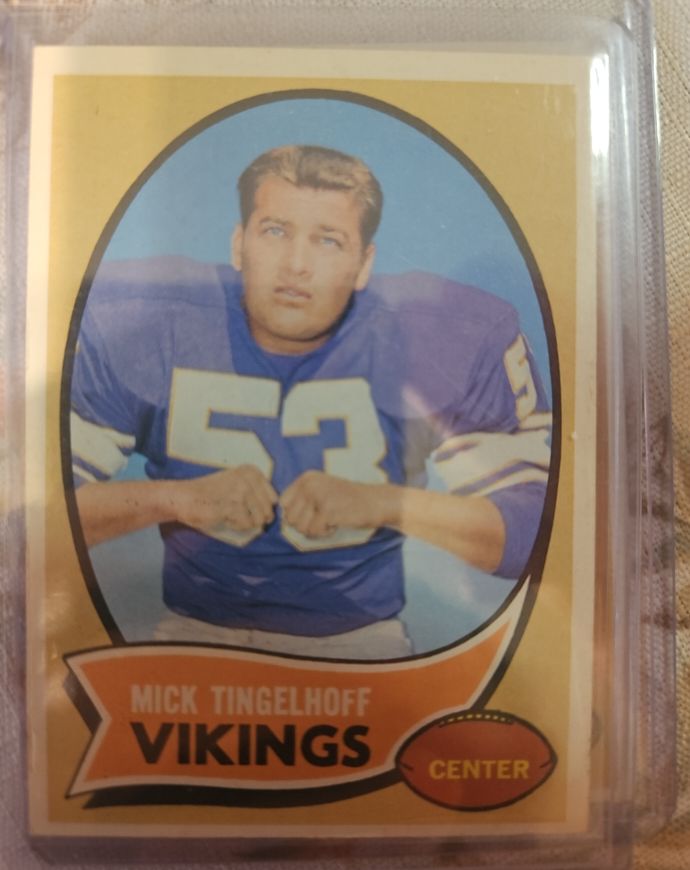 1970 Topps #158 Mick Tingelhoff — front
