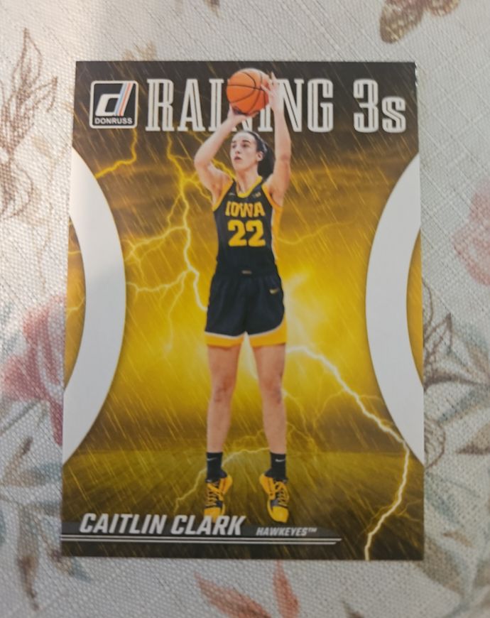 2024 Panini Donruss Raining 3s #R2 Caitlin Clark — front