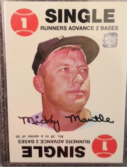 1968 Topps Game Insert #2 Mickey Mantle — front