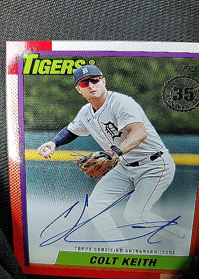 2025 Topps Series 1 1990 Topps Baseball Autographs Colt Keith #90A-CK — front