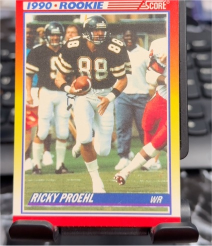 1990 Score #654 Ricky Proehl — front