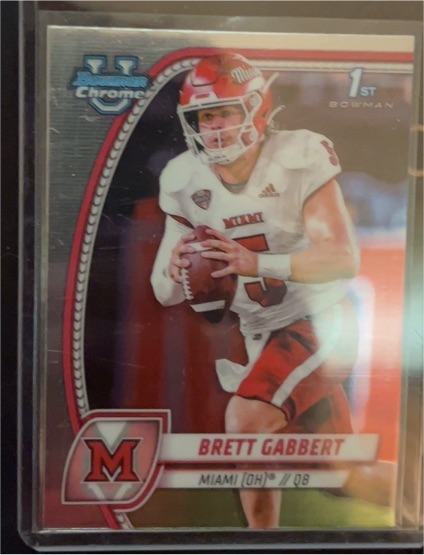 2024 Bowman University Chrome #27 Brett Gabbert — front