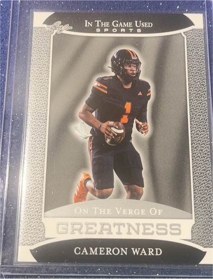 2024 Leaf In The Game Used On The Verge Of Greatness #VG-7 Cameron Ward — front