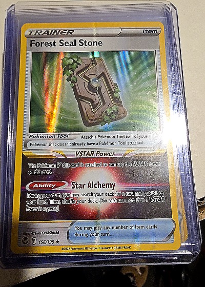 2022 Pokemon Sword & Shield Silver Tempest #156 Forest Seal Stone — front