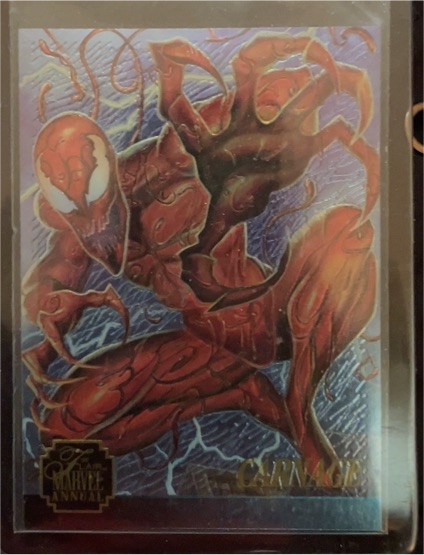 1995 Flair Marvel Annual Chromium #2 Carnage — front