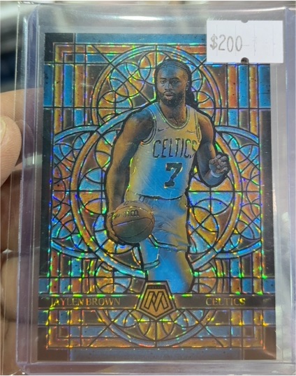 2024-25 Panini Mosaic #10 Jaylen Brown Stained Glass — front