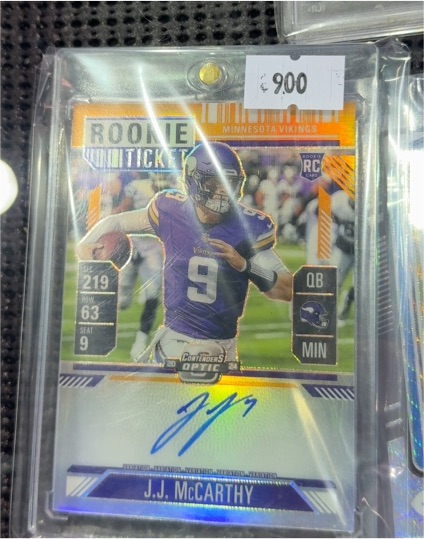 2024 Panini Contenders Optic #101 J.J. McCarthy Rookie Ticket — front