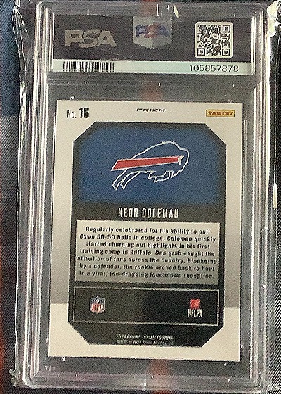 2022 Panini Prizm #16 Keon Coleman — back