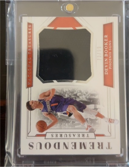 2018 Panini National Treasures Tremendous Treasures Devin Booker Phoenix Suns — front