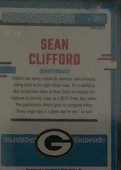 2022 Donruss #269 Sean Clifford — back