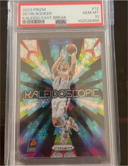 2023 Panini Prizm #12 Devin Booker Kaleidoscope Fast Break — front