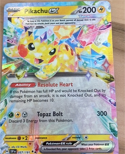 2024 Pokémon Surging Sparks #057 Pikachu ex — front