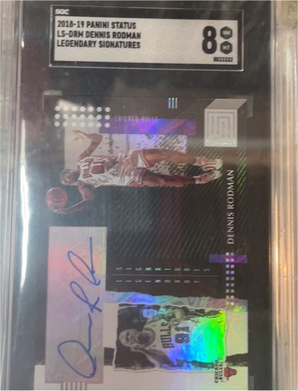 2018-19 Panini Status #LS-DRM Dennis Rodman Legendary Signatures — front