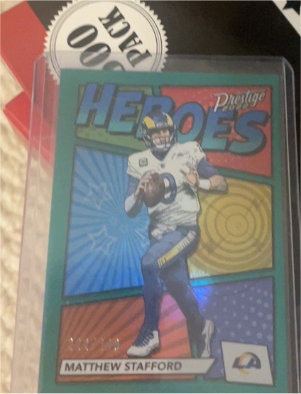 2022 Panini Prestige #H-7 Matthew Stafford Heroes — front