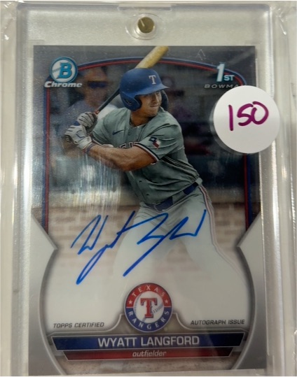 2023 Bowman Chrome Draft #106 Wyatt Langford — front