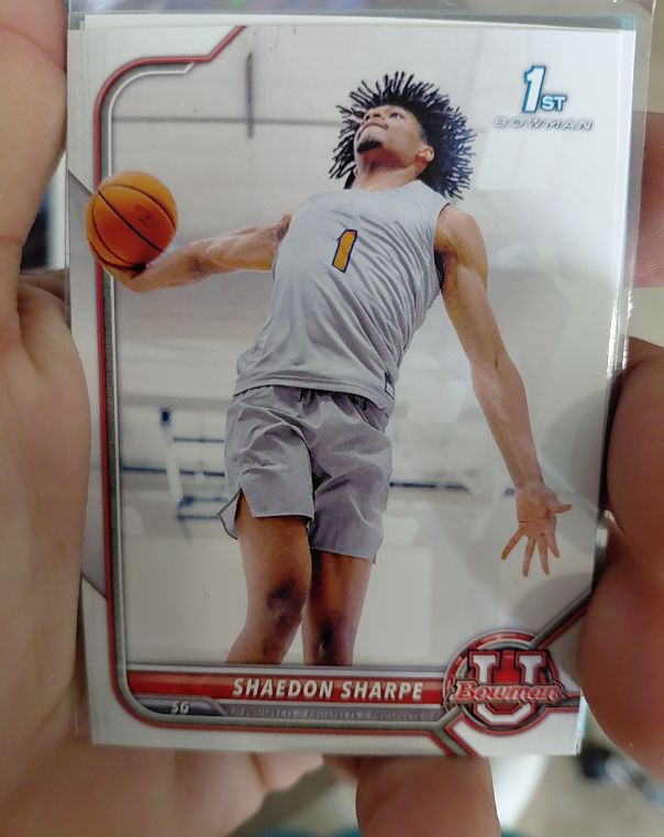 2021-22 Bowman University #91 Shaedon Sharpe — front
