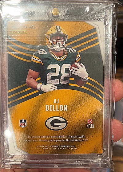 2020 Panini Rookies & Stars #439 AJ Dillon — back
