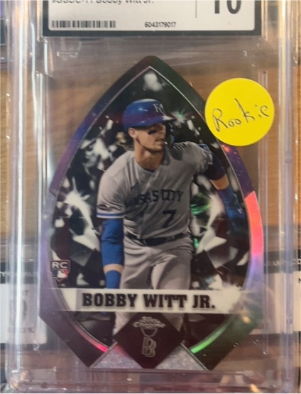 2022 Topps Chrome Ben Baller Diamond Die-Cuts #BBDC-7 Bobby Witt Jr. — front
