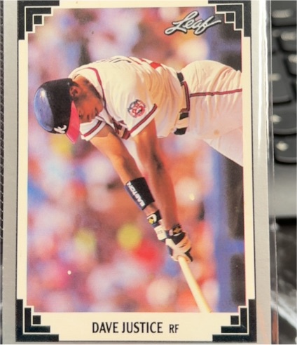 1991 Leaf #77 Dave Justice Atlanta Braves — front