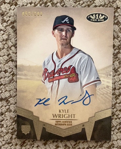 2019 Topps Tier One Break Out #BA-KW Kyle Wright — front