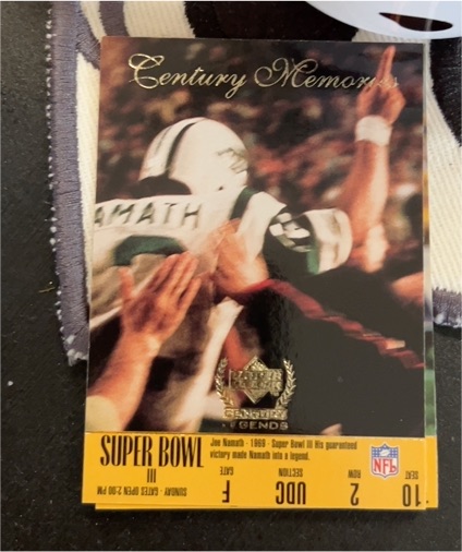 1999 Upper Deck Century Legends #163 Joe Namath — front