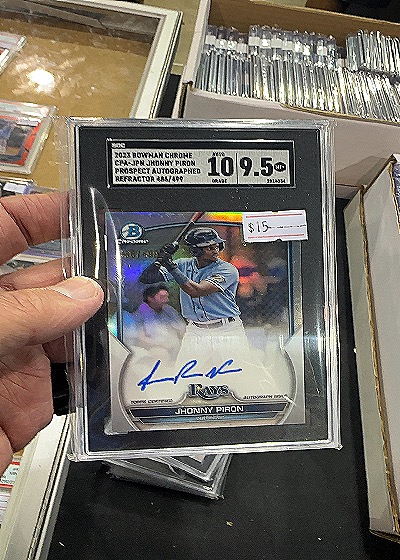 2023 Bowman Chrome CPA-JP Jhonny Piron Prospect Autographed Refractor #48/499 — front