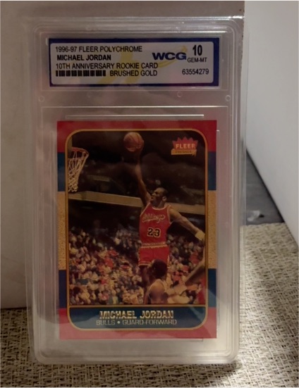 1996-97 Fleer Polychrome #10th Anniversary Rookie Card Michael Jordan — front
