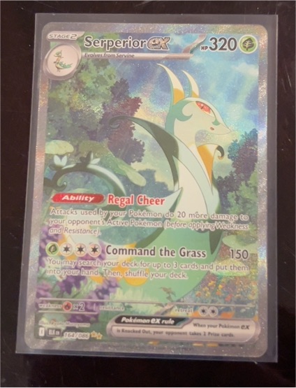2025 Pokémon Black Bolt #164/086 Serperior EX — front