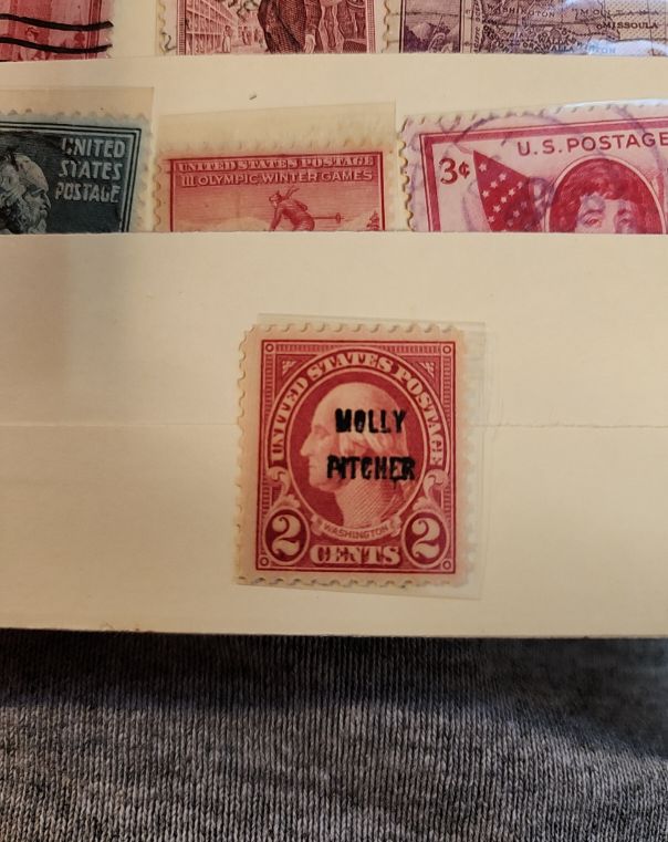 1928 US Scott #646 Molly Pitcher 2 Cent Stamp — front