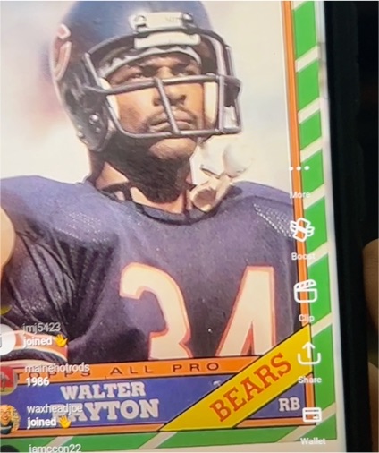 1986 Topps #11 Walter Payton — front