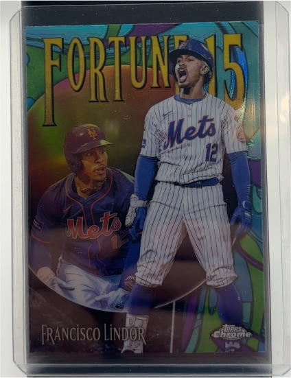 2025 Topps Chrome Fortune 15 #F15-7 Francisco Lindor — front