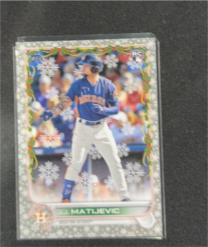 2022 Topps Holiday #HW136 J.J. Matijevic Rookie — front