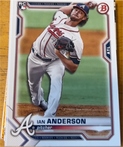 2021 Bowman #27 Ian Anderson Rookie RC Atlanta Braves — front