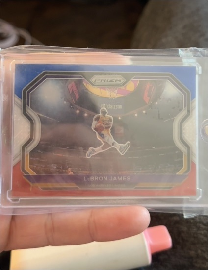 2020-21 Panini Prizm #1 LeBron James Kobe Tribute — front