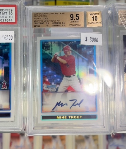 2009 Bowman Chrome Draft Prospects #BDPP89 Mike Trout Auto — front