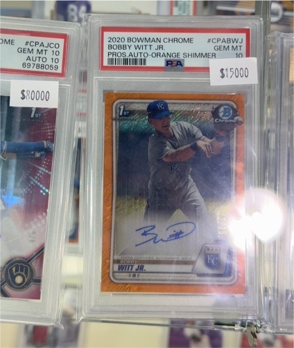 2020 Bowman Chrome #CPABWJ Bobby Witt Jr. — front