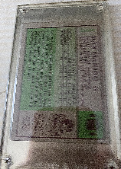 1984 Topps #123 Dan Marino Rookie Card — back