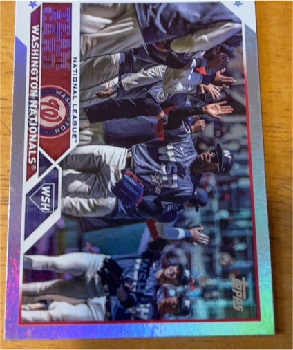 2023 Topps #316 Washington Nationals Team Card — front