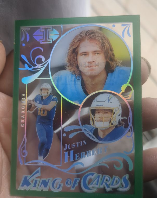 2022 Panini Illusions #KC-4 Justin Herbert King of Cards — front