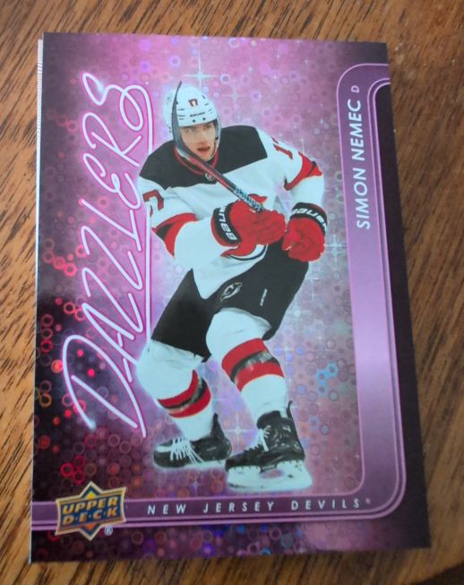 2024-25 Upper Deck #DZ-32 Simon Nemec Dazzlers Pink — front