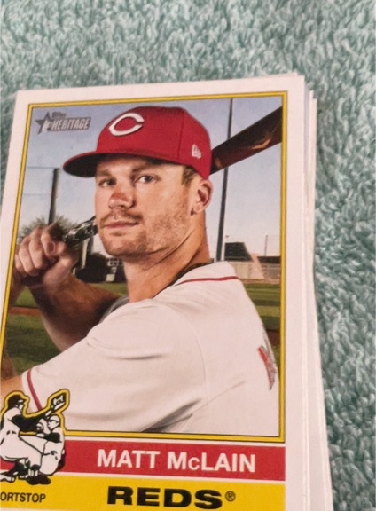 2025 Topps Heritage #221 Matt McLain — front