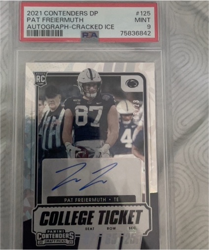 2021 Panini Contenders Draft Picks #125 Pat Freiermuth — front