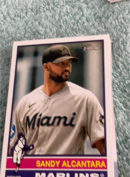 2025 Topps Heritage #161 Sandy Alcantara — front
