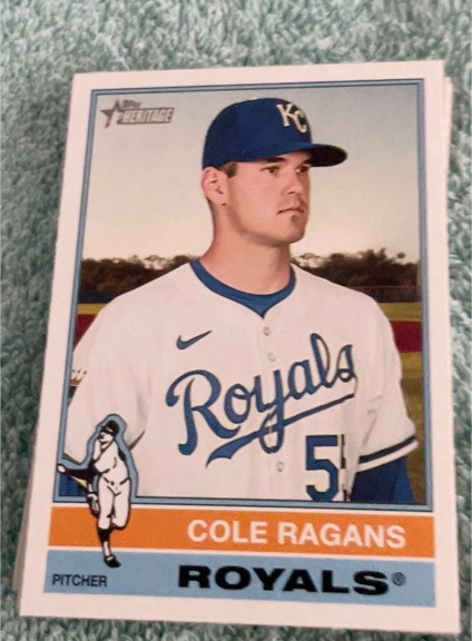 2025 Topps Heritage #187 Cole Ragans — front