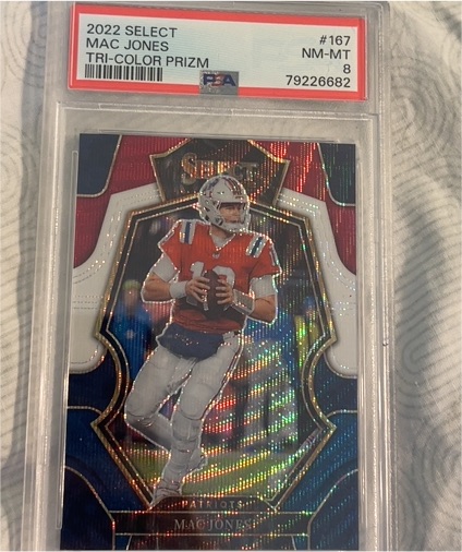 2022 Panini Select #167 Mac Jones Tri-Color Prizm — front