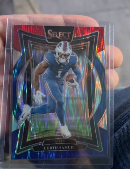 2024 Panini Select Concourse Red and Blue Shock Prizm Curtis Samuel — front