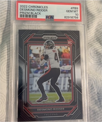 2022 Panini Chronicles Prizm Black #PB9 Desmond Ridder — front