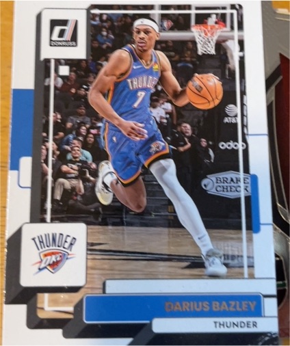 2022-23 Donruss #104 Darius Bazley Oklahoma City Thunder — front