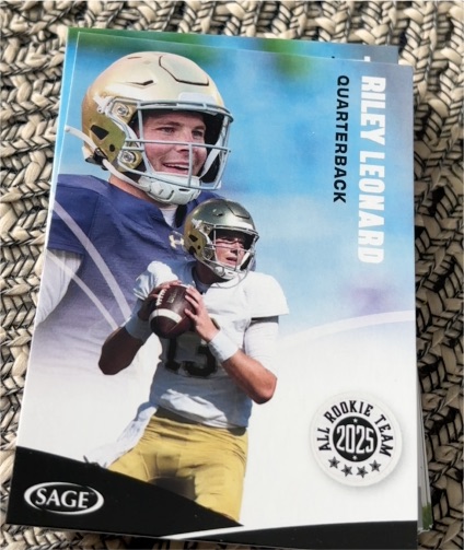 2025 Sage High Series #156 Riley Leonard — front