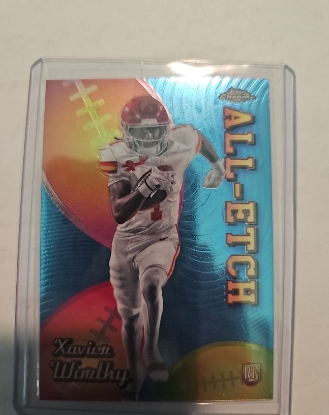 2024 Topps Chrome All-Etch #CAE-XW Xavier Worthy — front